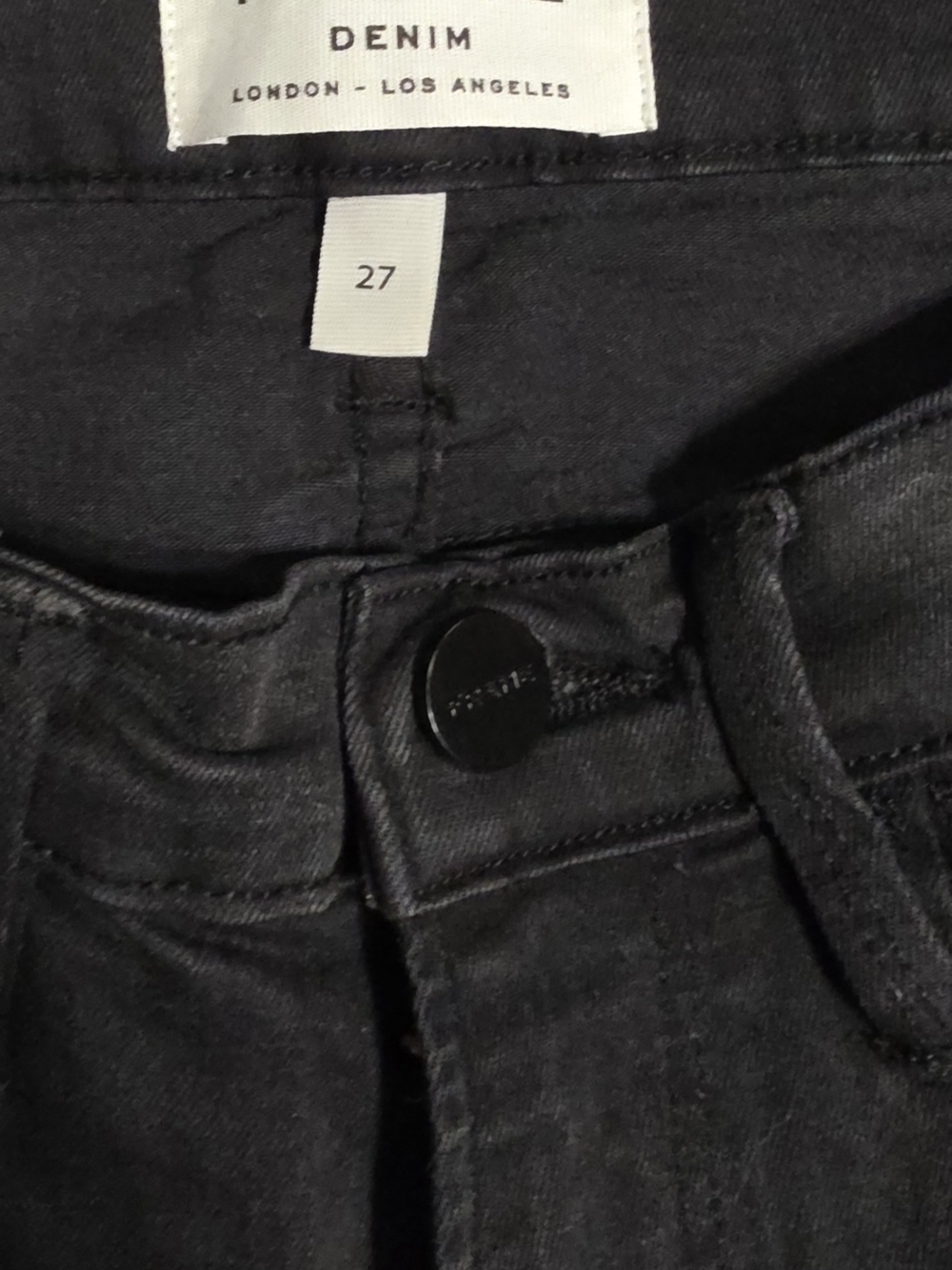 Frame Denim Women's Skinny Jeans in Black Wash